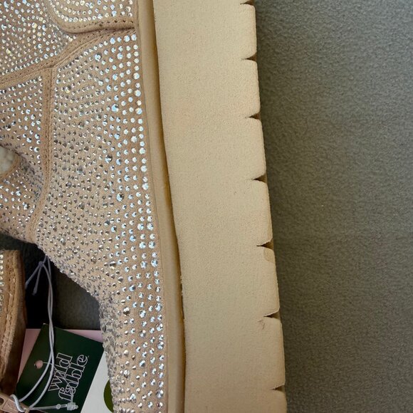 Women's Missy Platform Booties with Memory Foam Insole - Wild Fable Beige 11 - Picture 9 of 10